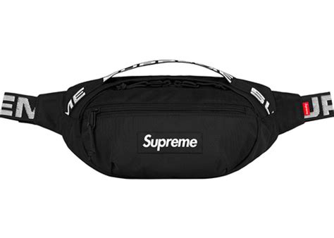 supreme waist bag ss18 fake|supreme fanny pack black.